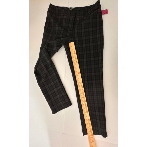 $120 Talbots Petites Women's Wool Blend Ankle Plaid Gray Pants Size 4p #1154 - Picture 8 of 12